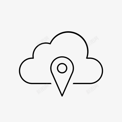 位置城市地图图标svg_新图网 https://ixintu.com 云 位置 地图 地点 城市