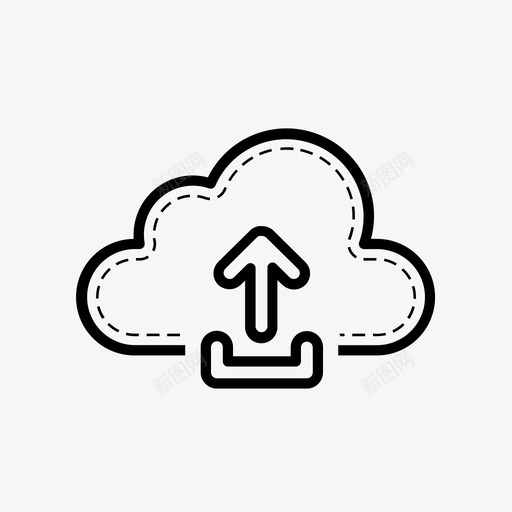 上载箭头收集图标svg_新图网 https://ixintu.com 上载 云粗体条纹 收集 数据 文件 箭头 联机
