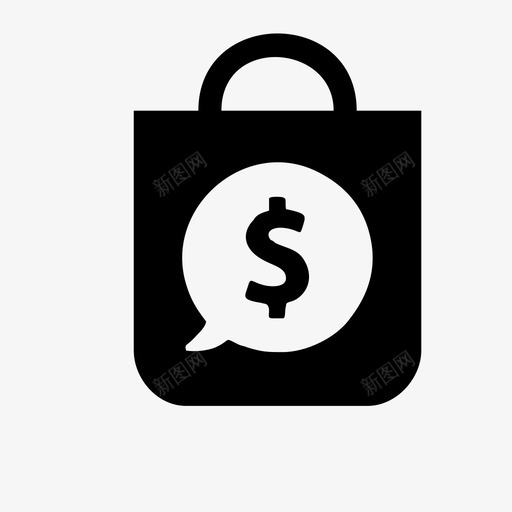 购物袋商业超市图标svg_新图网 https://ixintu.com 商业 购物袋 超市