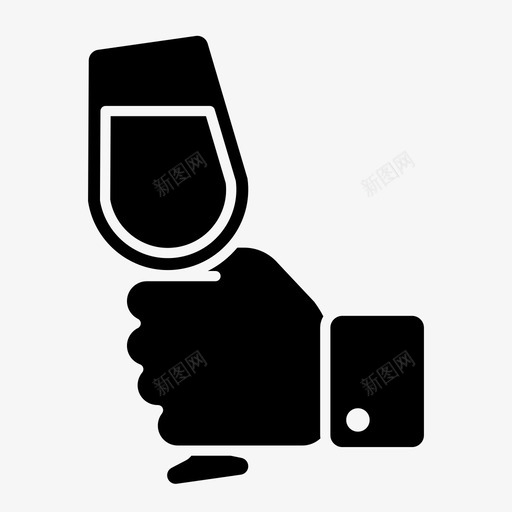 手里拿着杯子酒饮料图标svg_新图网 https://ixintu.com 手 手里拿着杯子 聚会 葡萄藤 酒 饮料