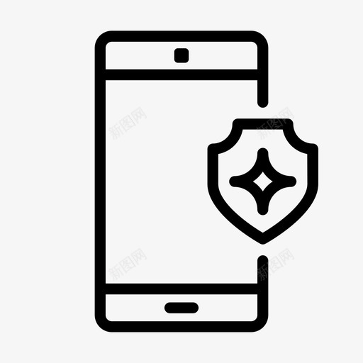 智能手机安全隐私用户界面图标svg_新图网 https://ixintu.com 智能手机安全 用户界面 移动用户界面 隐私