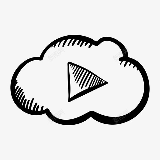 云播放器云存储音乐图标svg_新图网 https://ixintu.com icloud 下载音乐 云存储 云播放器