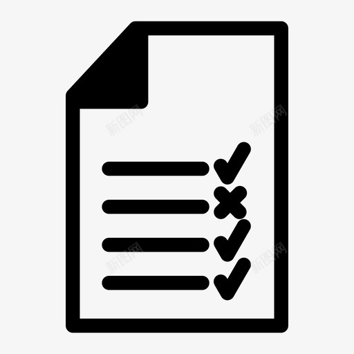 文档检查列表论文测验图标svg_新图网 https://ixintu.com 文档检查列表 测试 测验 论文 选择
