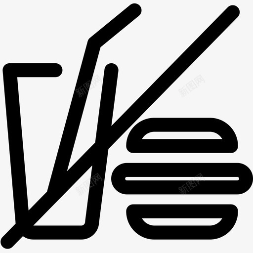 禁止饮食警告标志符号概述图标svg_新图网 https://ixintu.com 标志符号概述 禁止用餐 禁止饮食 警告