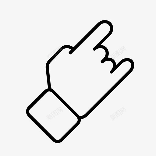 角手势手图标svg_新图网 https://ixintu.com 手 手势 摇滚 角 重 音乐