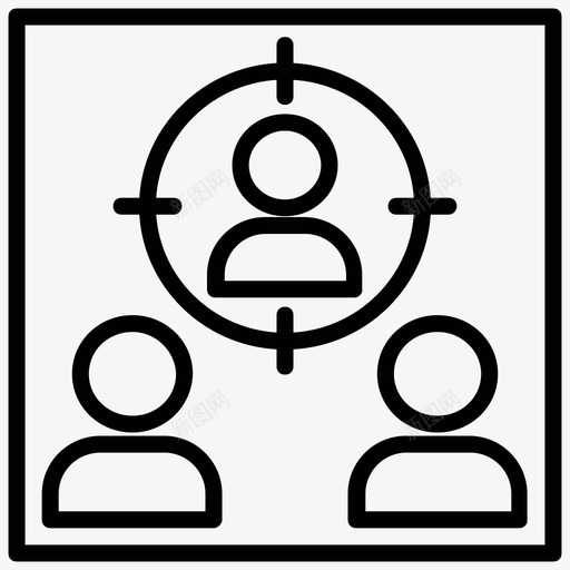 目标受众核心受众预期用户图标svg_新图网 https://ixintu.com 核心受众 潜在客户 目标受众 目标市场 项目管理线图标 预期用户