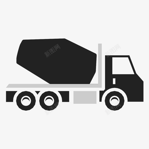水泥车汽车运输车图标svg_新图网 https://ixintu.com 卡车 水泥车 汽车 运输车