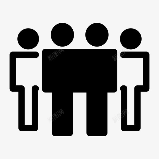 人群社区团队图标svg_新图网 https://ixintu.com 人群 团队 社区