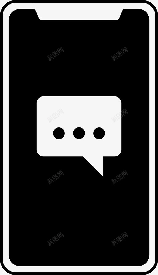 iphonex聊天信息应用程序智能手机图标svg_新图网 https://ixintu.com iphonex iphonex聊天信息 应用程序 智能手机