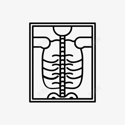 X光骨骼诊断图标svg_新图网 https://ixintu.com X光 医学 诊断 骨骼