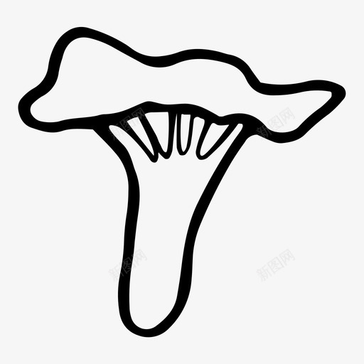 chanterelle秋季手绘图标svg_新图网 https://ixintu.com 2017年秋季 chanterelle 手绘 秋季 蘑菇