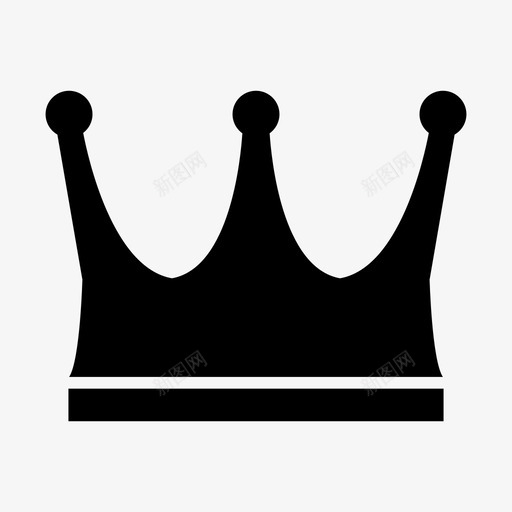 王冠国王王后图标svg_新图网 https://ixintu.com 国王 成功 标志 王冠 王后