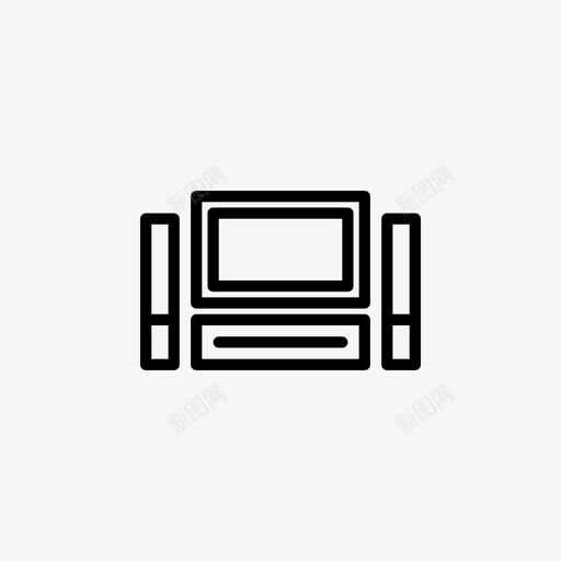 家庭影院电器音响图标svg_新图网 https://ixintu.com 家庭影院 家庭影院1 扬声器 电器 音响