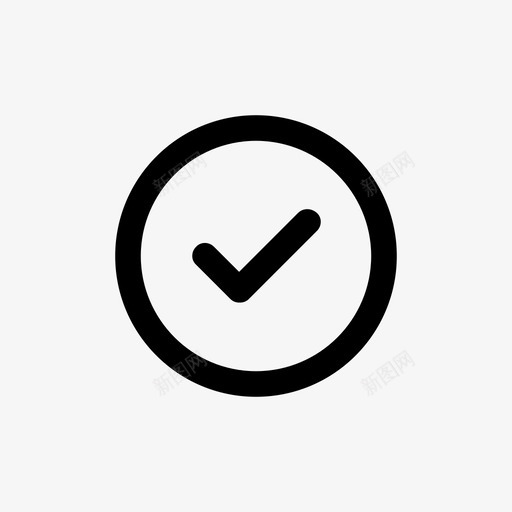 选中按钮复选标记图标svg_新图网 https://ixintu.com 圆圈 复选标记 按钮 选中