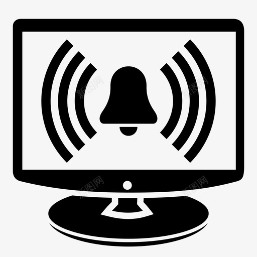 监视器报警警铃通知图标svg_新图网 https://ixintu.com 概述 监视器报警 警铃 通知