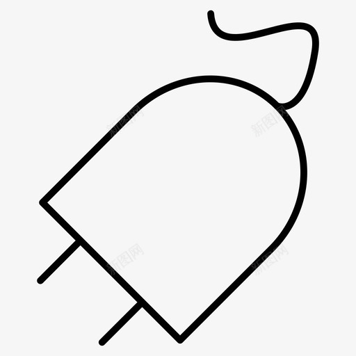 连接器商务电缆图标svg_新图网 https://ixintu.com 商务 插头 电缆 购物电子商务细线图标 连接器