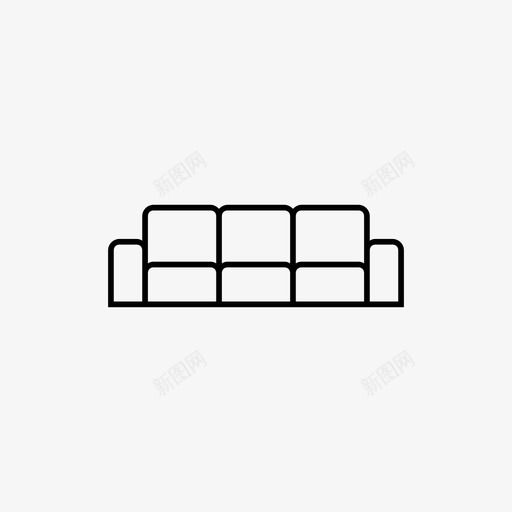 三座沙发舒适装饰图标svg_新图网 https://ixintu.com 三座沙发 休息 客厅 家具 沙发家具 舒适 装饰