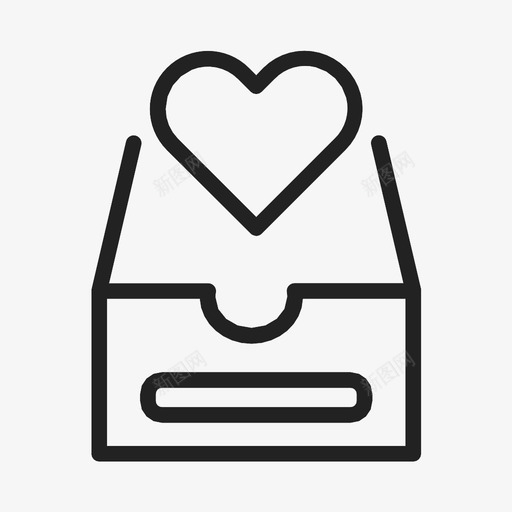 心的爱文件夹浪漫情人节图标svg_新图网 https://ixintu.com 心的爱文件夹 情人节 浪漫