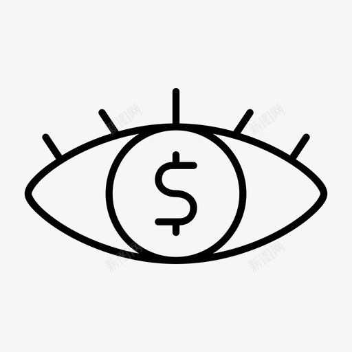 金钱眼银行商业图标svg_新图网 https://ixintu.com 商业 美元 金钱眼 银行