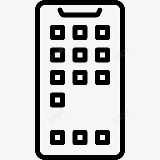 iphonex手机智能手机图标svg_新图网 https://ixintu.com iphonex 手机 智能手机 电子产品线