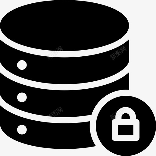 锁定的数据库代理存储图标svg_新图网 https://ixintu.com 代理 存储 数据库卷2glyph 锁定的数据库