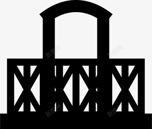 围栏门大门图标svg_新图网 https://ixintu.com 围栏 大门 栏杆 财产 门