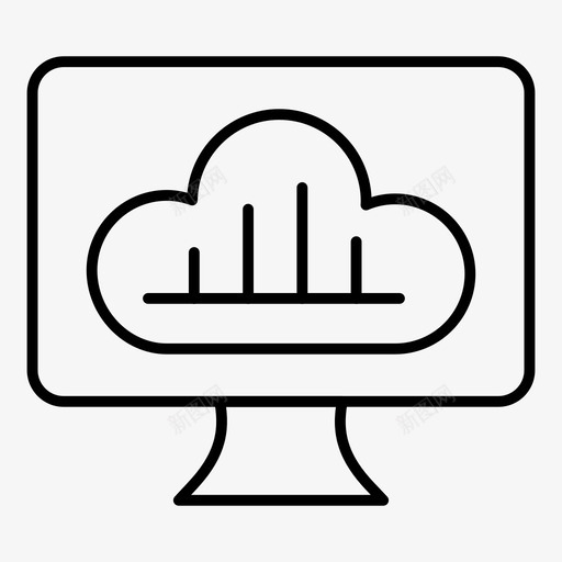 报表分析业务图标svg_新图网 https://ixintu.com 业务 分析 图表 屏幕 报表 报表和分析细线