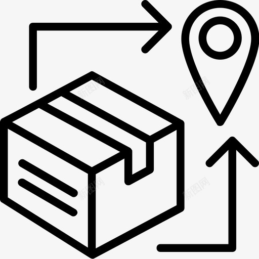 交货地点交货地图地点指针图标svg_新图网 https://ixintu.com 交货地图 交货地点 地点指针 物流交货线图标