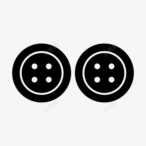 纽扣饼干扣子图标svg_新图网 https://ixintu.com 扣子 纽扣 缝纫 饼干