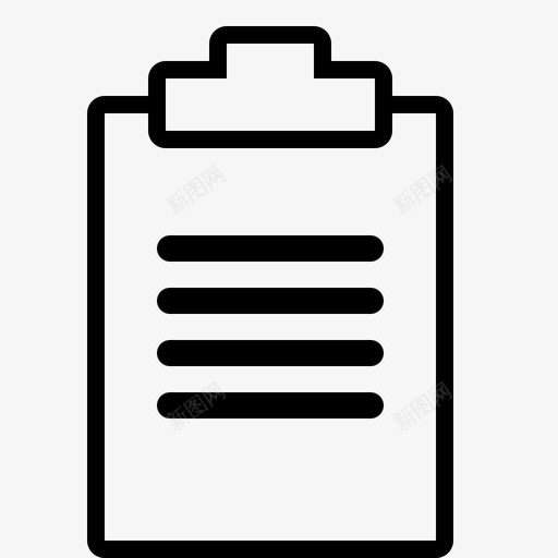 剪贴板备忘录记事本图标svg_新图网 https://ixintu.com 剪贴板 办公室 备忘录 文具 记事本