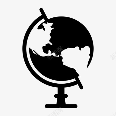 世界地图地球仪世界图标图标