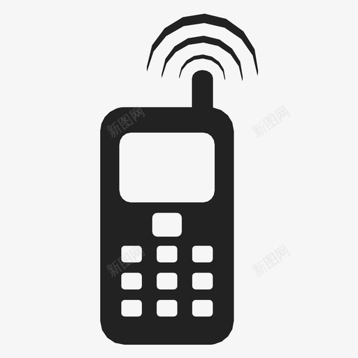 手机网络旧手机图标svg_新图网 https://ixintu.com 信号 手机 旧手机 网络