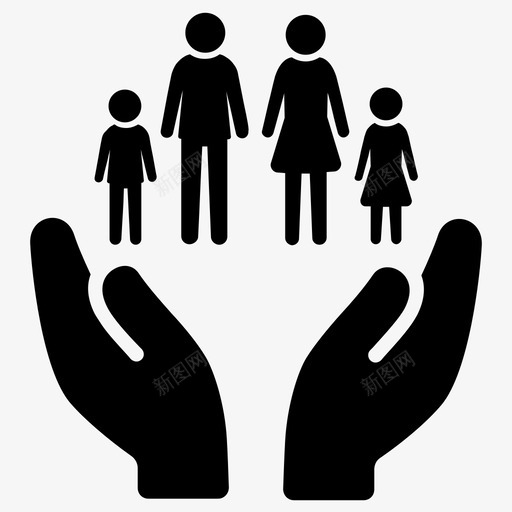 家庭护理家庭保险人寿保险图标svg_新图网 https://ixintu.com 人寿保险 家庭保险 家庭护理