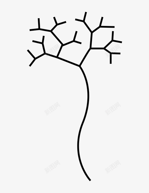 树枝光秃秃的树枝枯树图标svg_新图网 https://ixintu.com 光秃秃的树枝 大自然 枯树 树枝