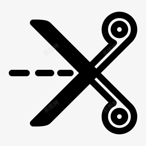 剪时尚线条图标svg_新图网 https://ixintu.com 剪 剪刀 时尚 线条