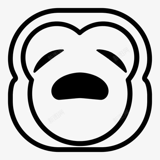 悲伤的猴子黑猩猩表情符号图标svg_新图网 https://ixintu.com 哈娜表情符号猴子版 悲伤的猴子 表情符号 黑猩猩