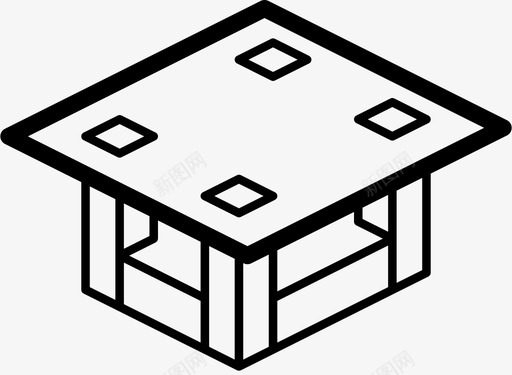 桌子家具房子图标svg_新图网 https://ixintu.com 家具 家具轮廓 房子 桌子