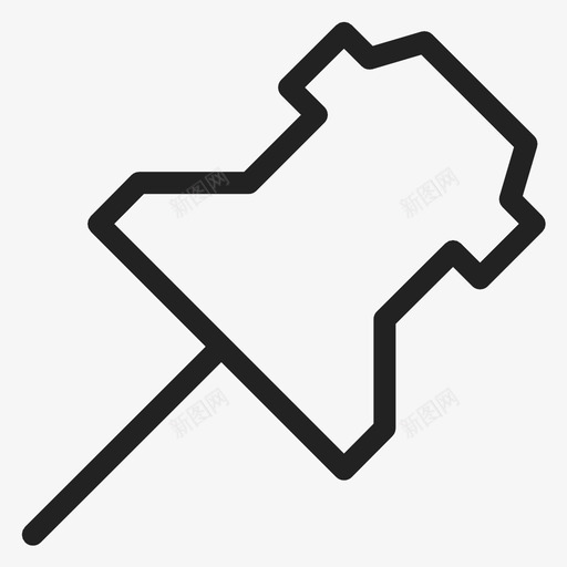 图钉大头针图标svg_新图网 https://ixintu.com 图钉 大头针
