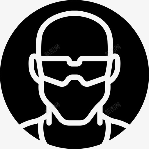 护目镜ppe防护图标svg_新图网 https://ixintu.com ppe 建筑实心 护目镜 防护
