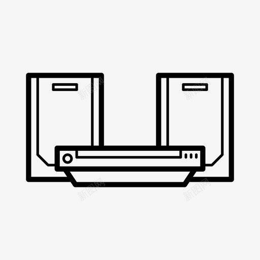 家庭影院音响系统扬声器图标svg_新图网 https://ixintu.com 家庭影院 家庭影院3 扬声器 立体声系统 音响系统