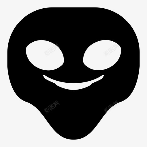外星人微笑表情符号微笑图标svg_新图网 https://ixintu.com 外星人微笑 微笑 表情符号 韩娜表情符号外星人版