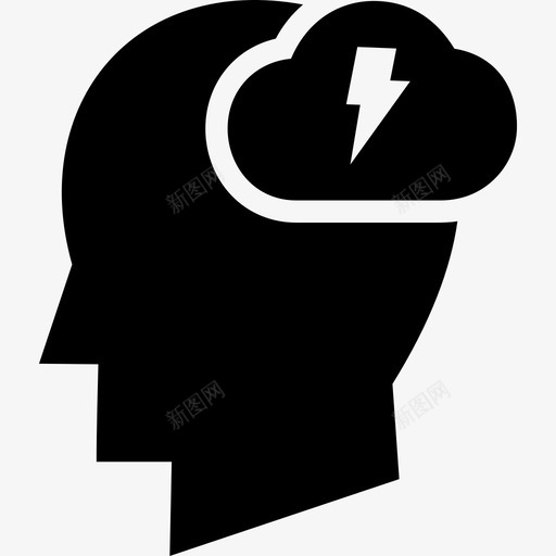 头脑风暴商业想法头脑图标svg_新图网 https://ixintu.com 商业想法 头脑 头脑风暴 思考 营销 闪光