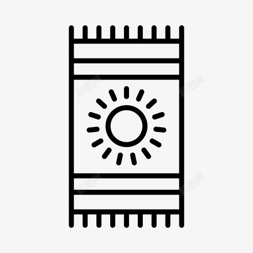 沙滩巾斐济夏威夷图标svg_新图网 https://ixintu.com 假期 夏天 夏威夷 斐济 沙滩巾