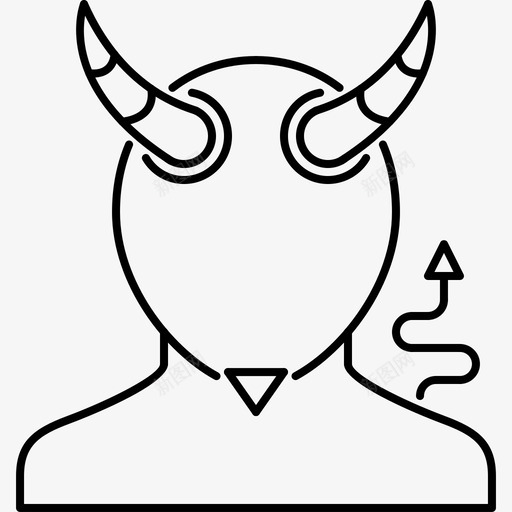 恶魔万圣节号角图标svg_新图网 https://ixintu.com 万圣节 万圣节概要 传说 号角 恶魔