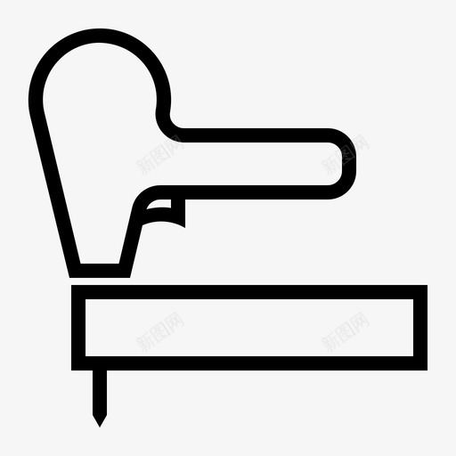 射钉枪手钉工图标svg_新图网 https://ixintu.com 射钉枪 工具 手 手工工具 木头 钉工
