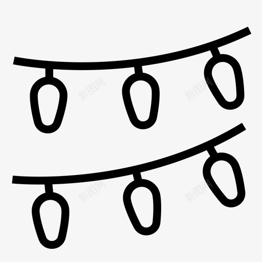 灯灯泡圣诞节图标svg_新图网 https://ixintu.com 圣诞节 灯 灯泡 装饰 装饰品