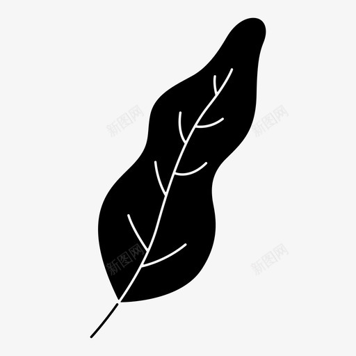 叶植物树图标svg_新图网 https://ixintu.com 叶 树 植物 蓖麻