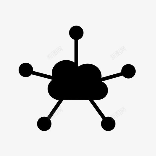 云网络云客户端云计算图标svg_新图网 https://ixintu.com 云存储 云客户端 云网络 云计算 服务提供商 物联网填充 网络服务器