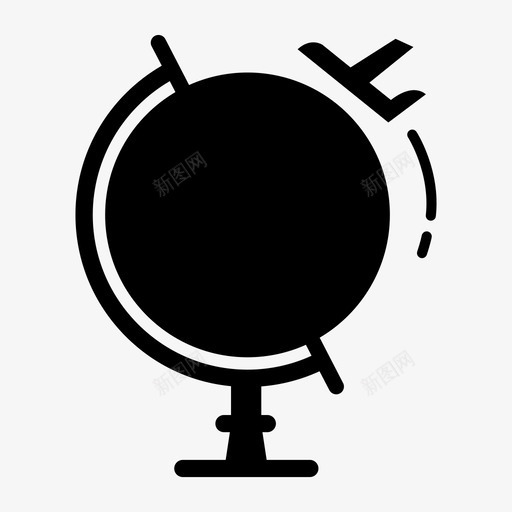 世界飞机地球仪世界地图图标svg_新图网 https://ixintu.com 世界地图 世界旅游 世界飞机 地球仪