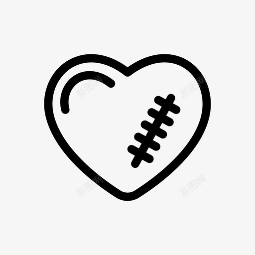 破碎的心心爱图标svg_新图网 https://ixintu.com 婚礼 心 情人节 爱 破碎的心